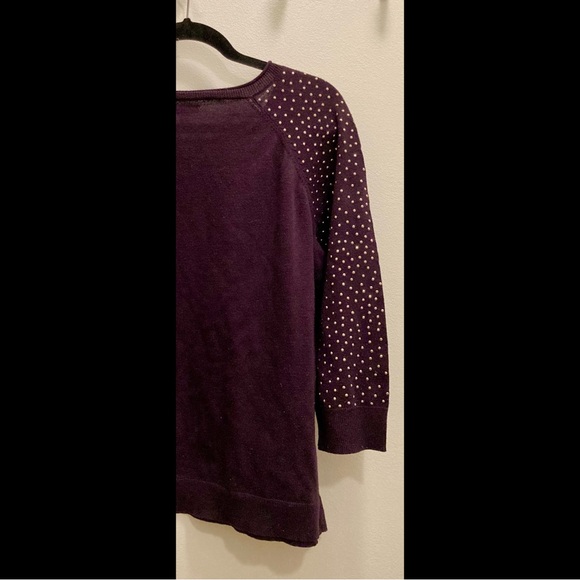 Apt. 9 Rhinestone Sleeve Sweater - Picture 3 of 8